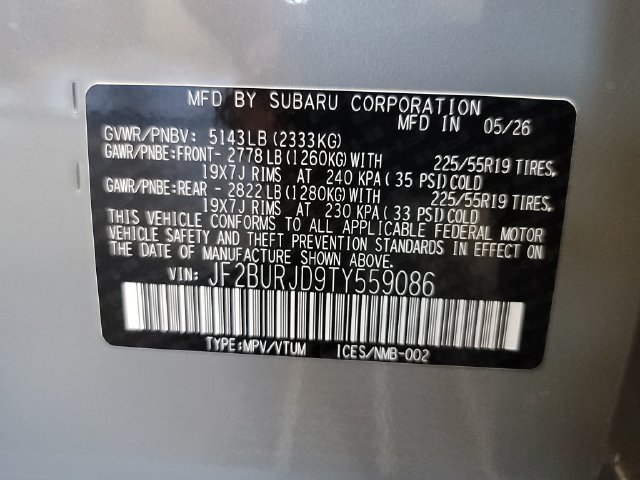 New 2026 Subaru Outback Touring XT AWD/4WD image 36