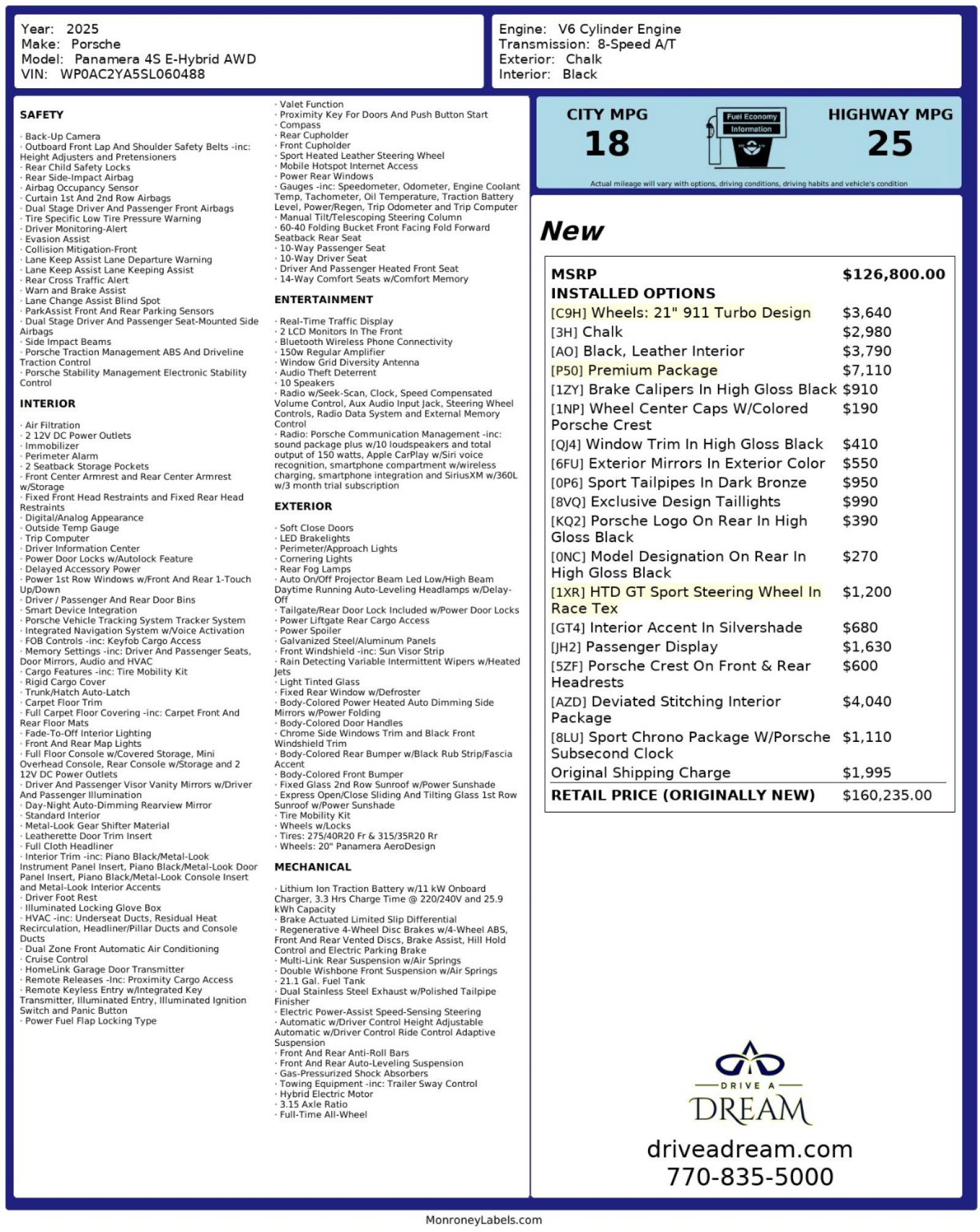 Used 2025 Porsche Panamera 4S image 58