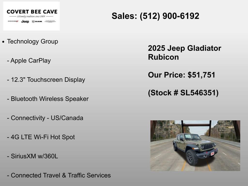 New 2025 Jeep Gladiator Rubicon w/ Convenience Group AWD/4WD image 18