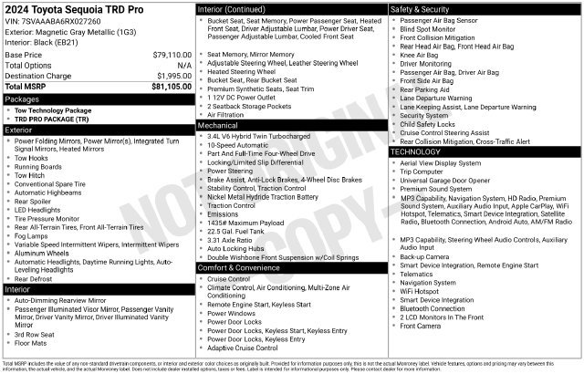 Used 2024 Toyota Sequoia TRD Pro AWD/4WD image 6