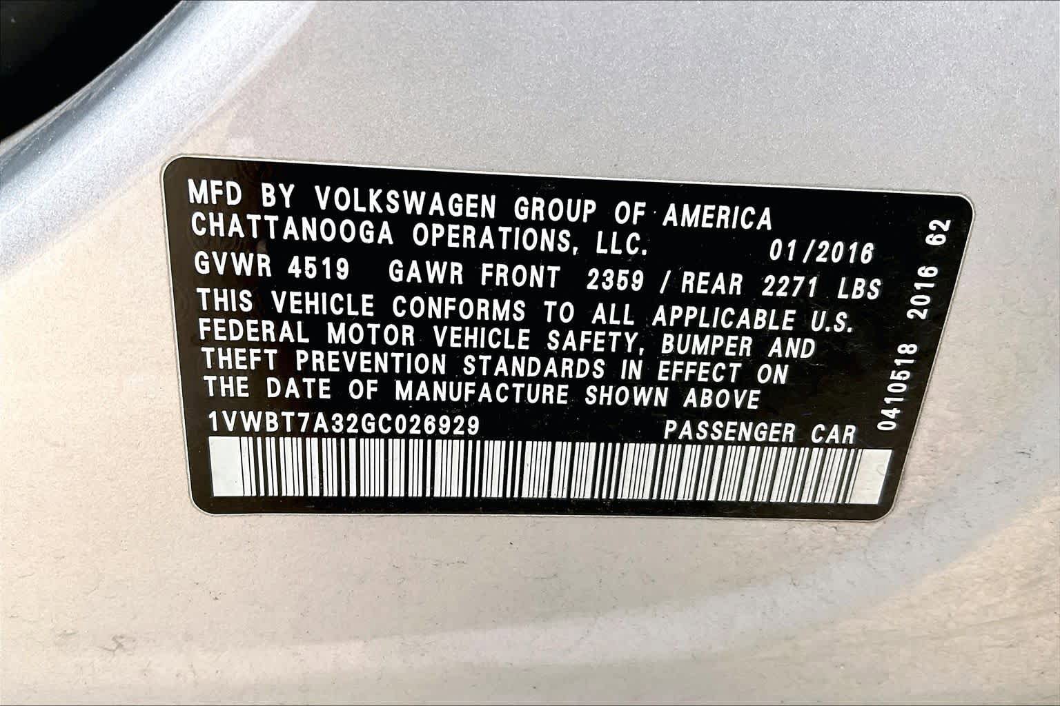 Used 2016 Volkswagen Passat 1.8T SE FWD image 35