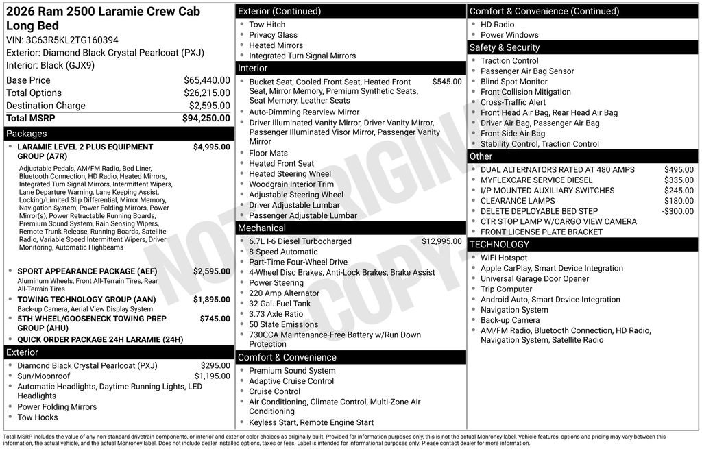 New 2026 RAM 2500 Laramie AWD/4WD image 6