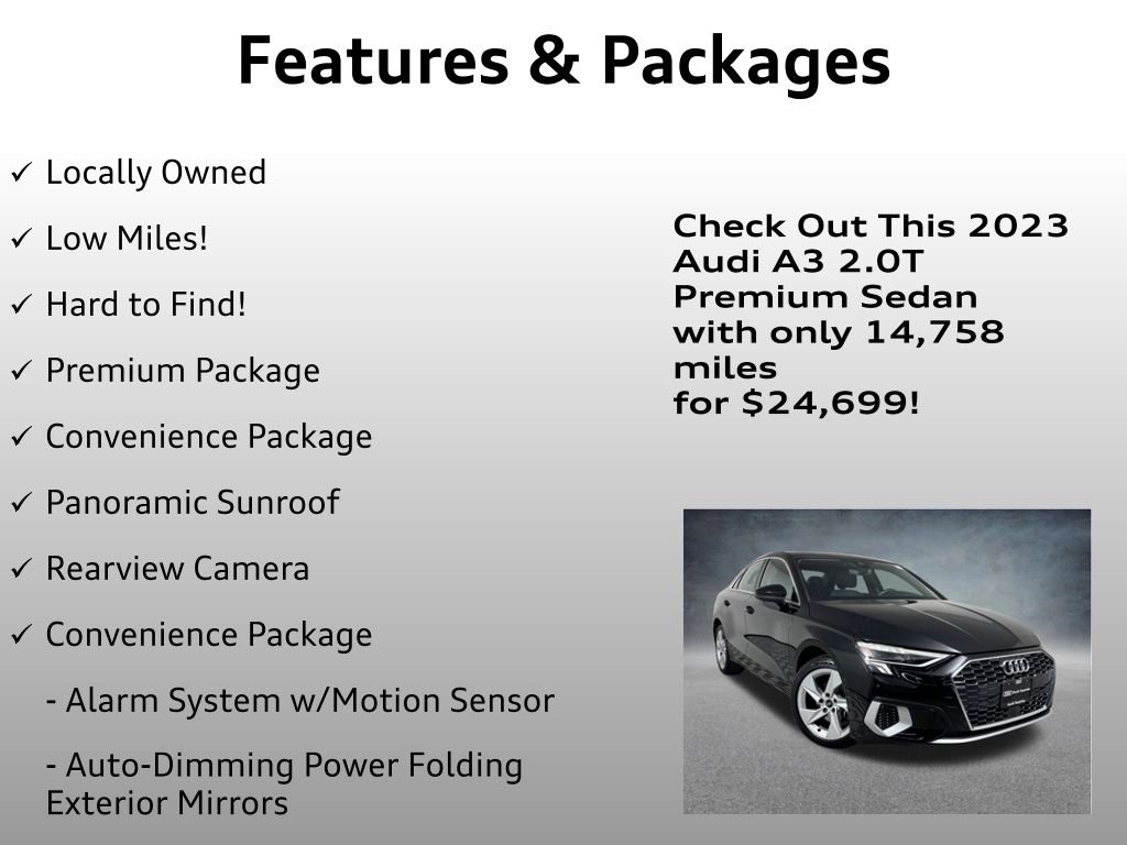 Used 2023 Audi A3 2.0T Premium w/ Convenience Package FWD image 4