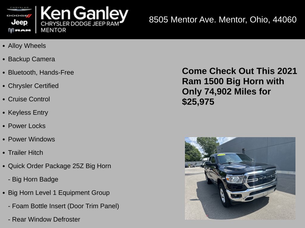 Certified 2021 RAM 1500 Big Horn AWD/4WD image 5
