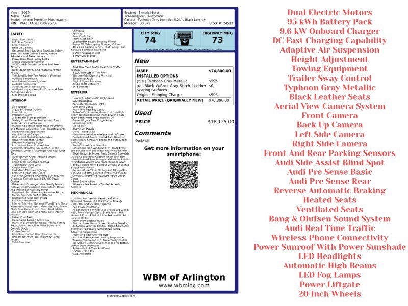 Used 2019 Audi e-tron Premium Plus image 2