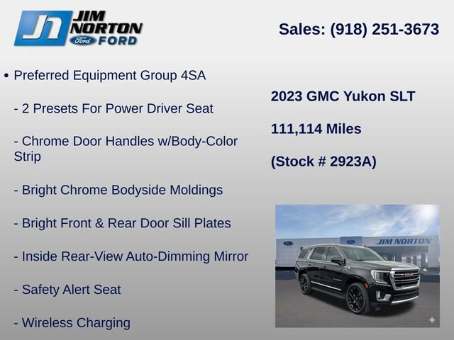 Used 2023 GMC Yukon SLT w/ SLT Premium Package image 11