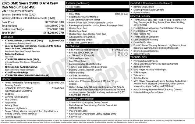 Used 2025 GMC Sierra 2500 AT4 w/ AT4 Premium Plus Package AWD/4WD image 1