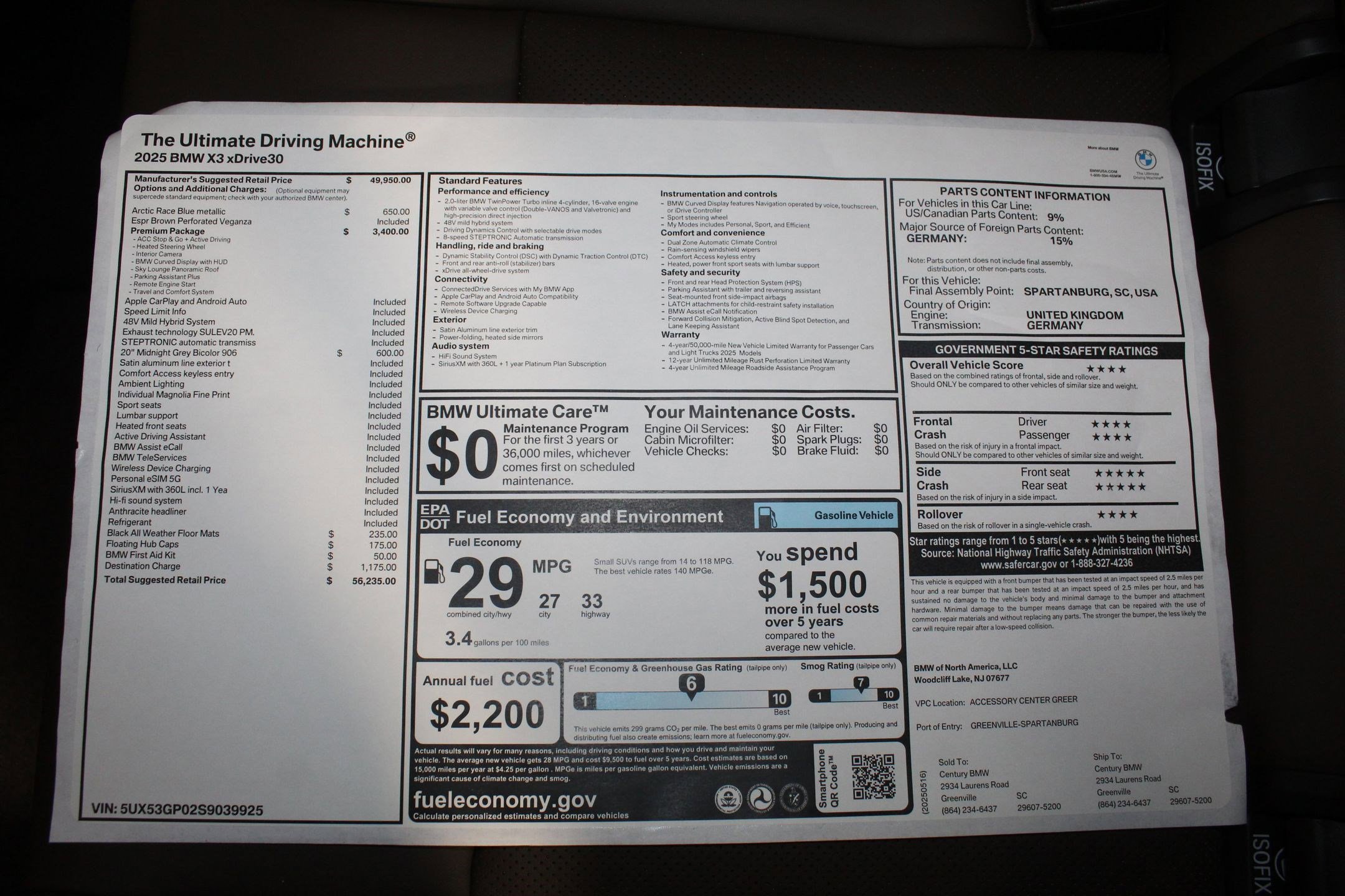 Used 2025 BMW X3 xDrive30i w/ Premium Package image 25