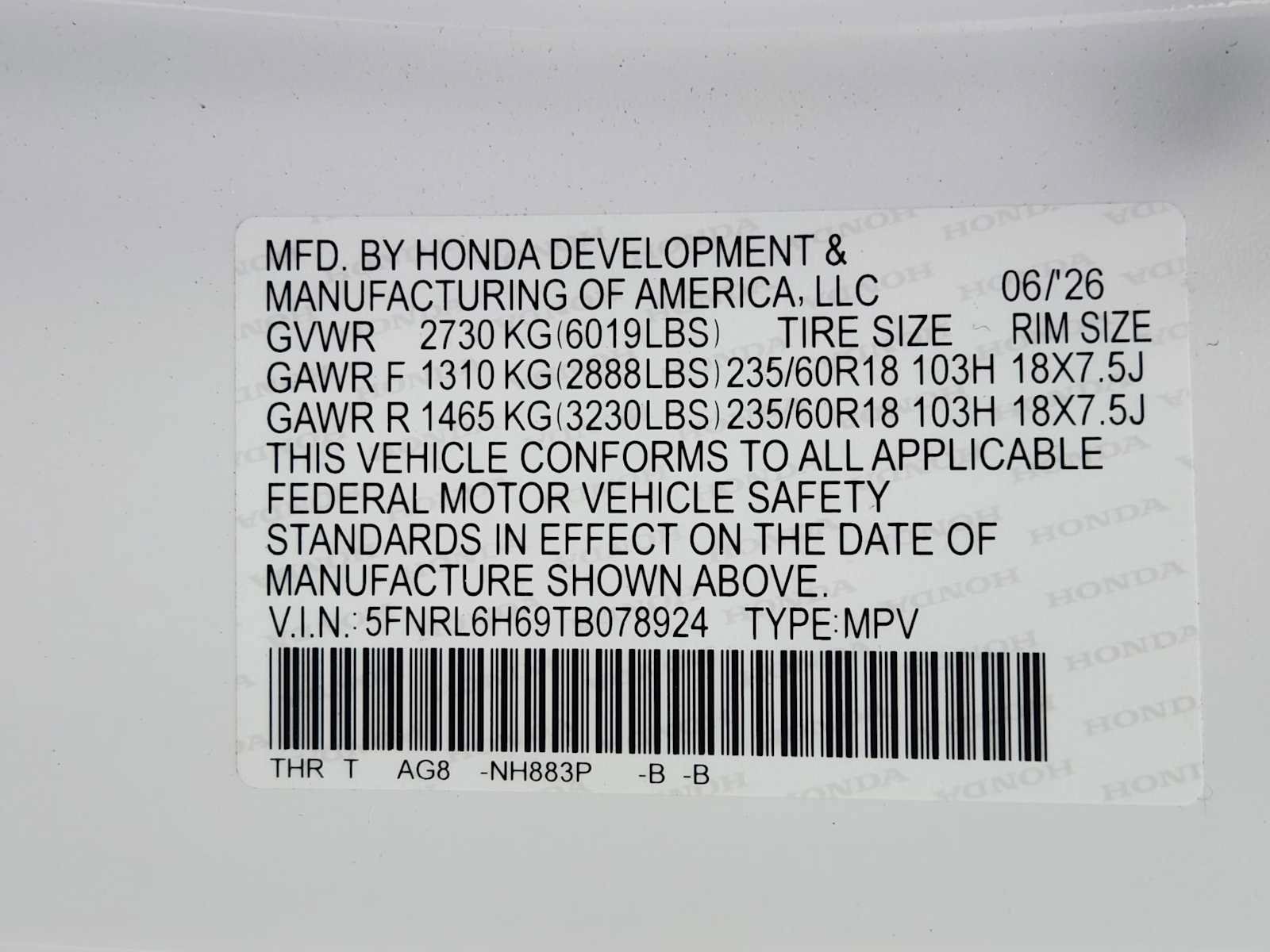 Certified 2026 Honda Odyssey EX-L image 33