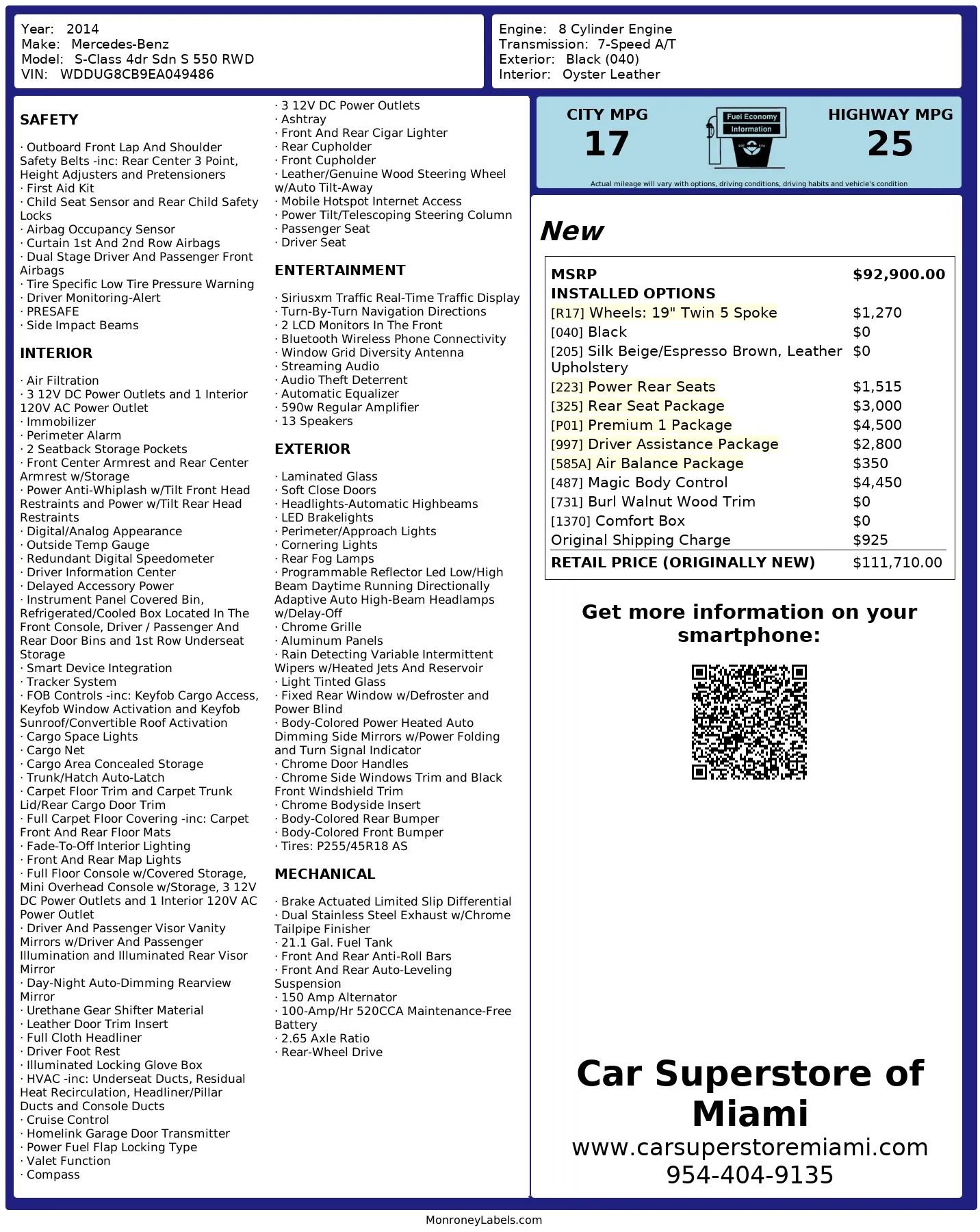 Used 2014 Mercedes-Benz S 550 Sedan image 2