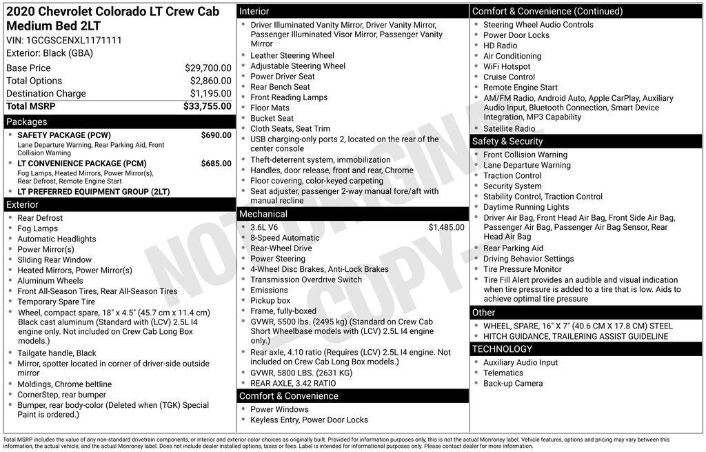 Used 2020 Chevrolet Colorado LT w/ Safety Package RWD image 28