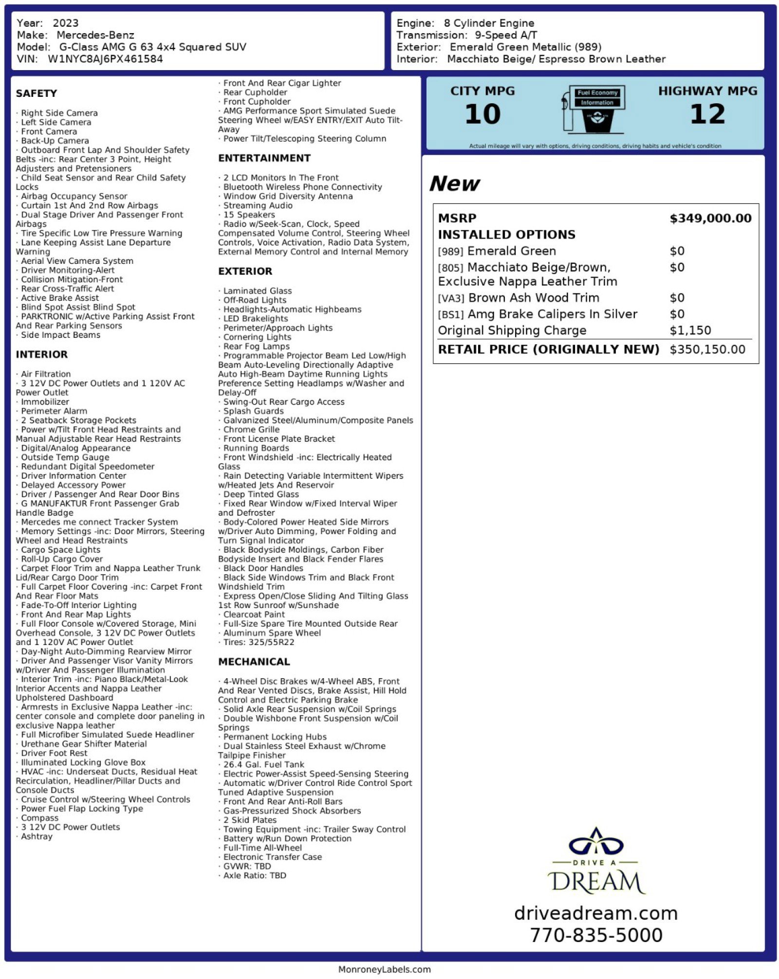 Used 2023 Mercedes-Benz G 63 AMG Squared image 64