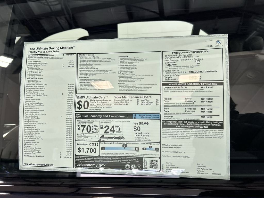 New 2026 BMW 750e xDrive w/ Premium Package image 23