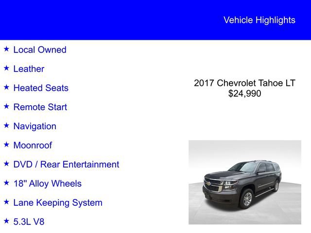 Used 2017 Chevrolet Tahoe LT AWD/4WD image 2