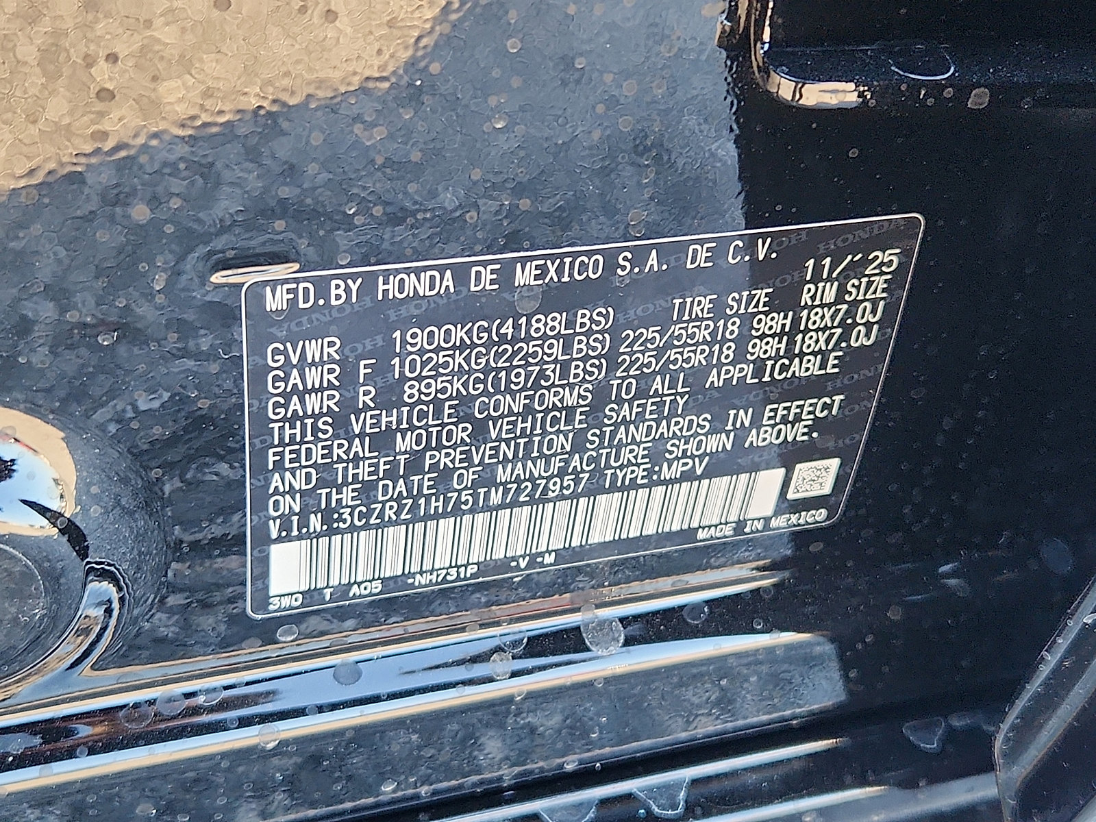 New 2026 Honda HR-V EX-L image 16