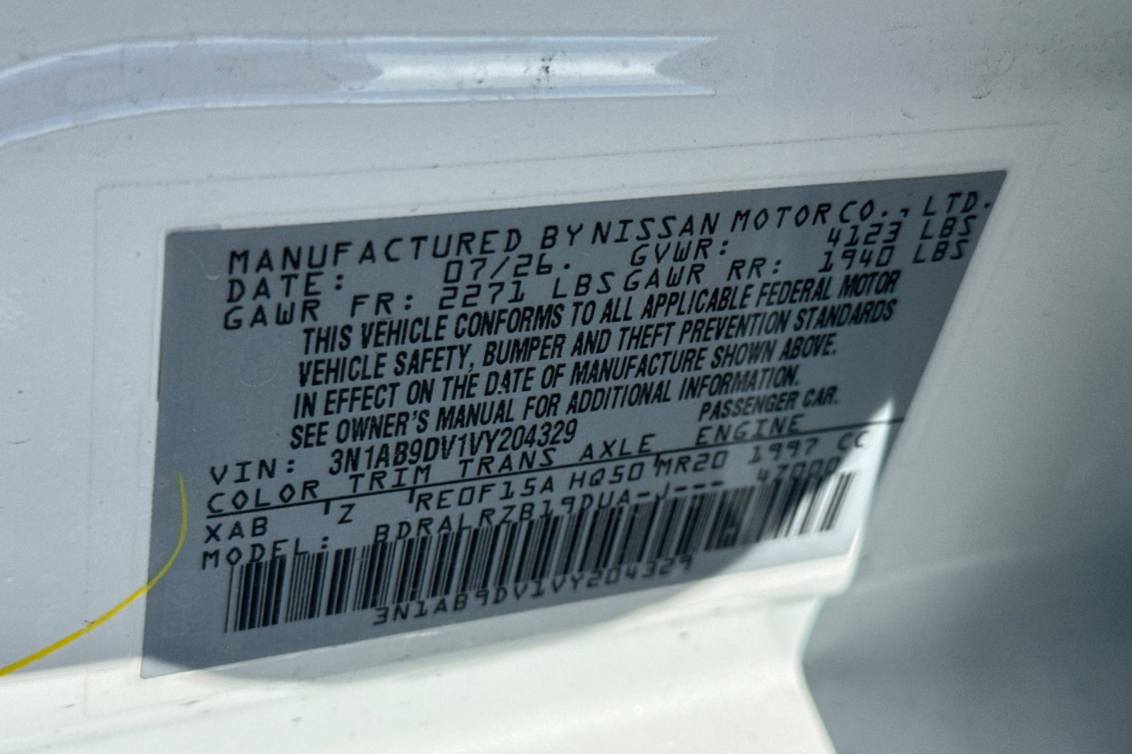 New 2027 Nissan Sentra SR w/ SR Premium Package FWD image 32