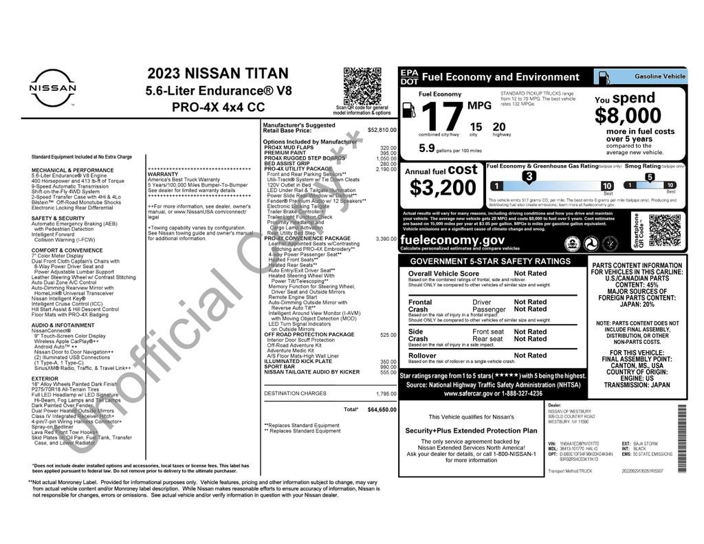 Used 2023 Nissan Titan PRO-4X w/ Pro-4x Convenience Package AWD/4WD image 41