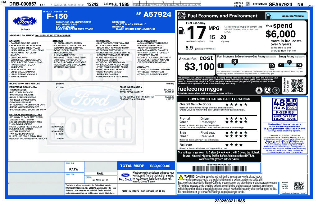 Used 2025 Ford F150 Tremor w/ Equipment Group 402A High AWD/4WD image 38