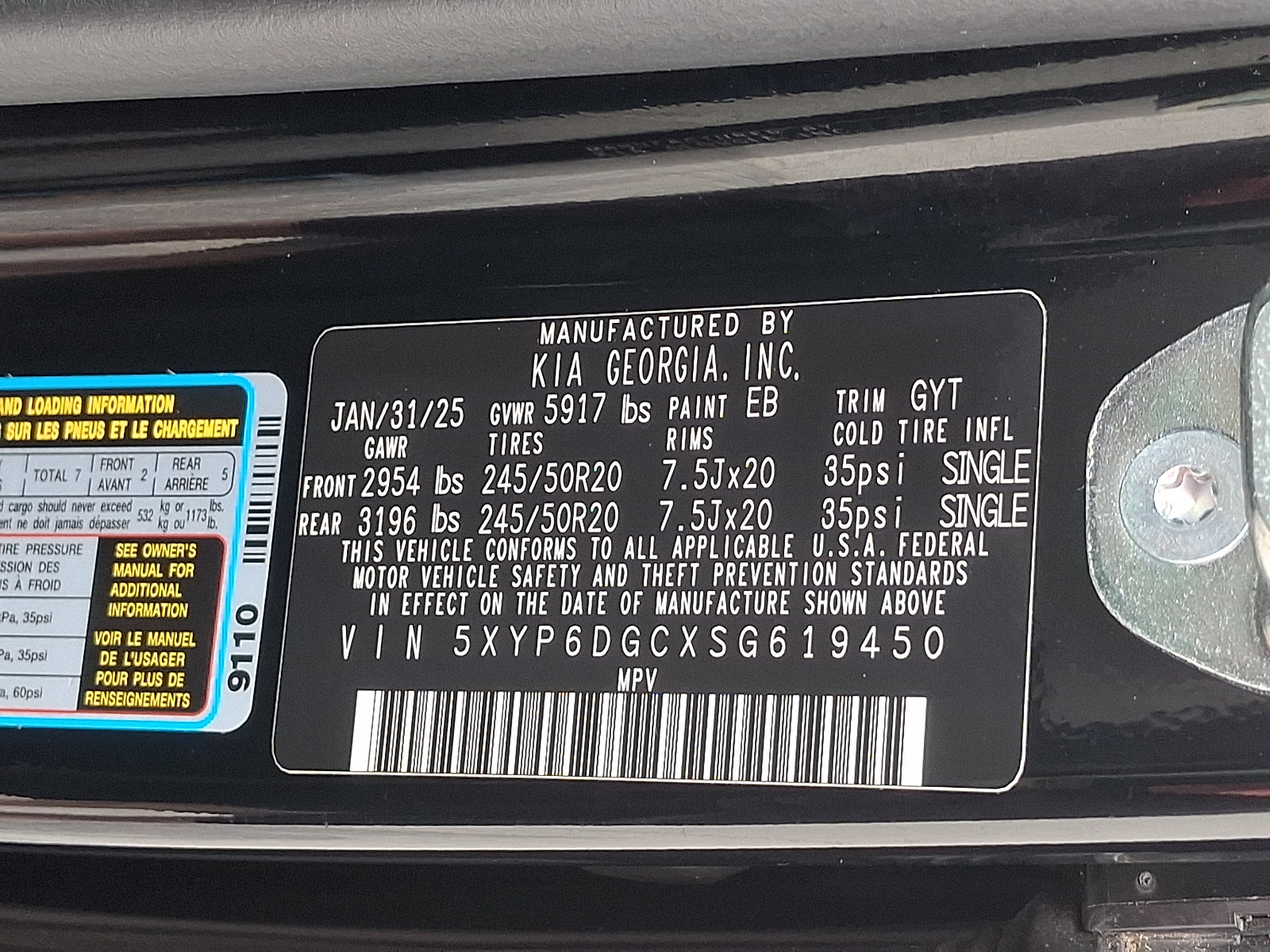 Certified 2025 Kia Telluride S AWD/4WD image 29