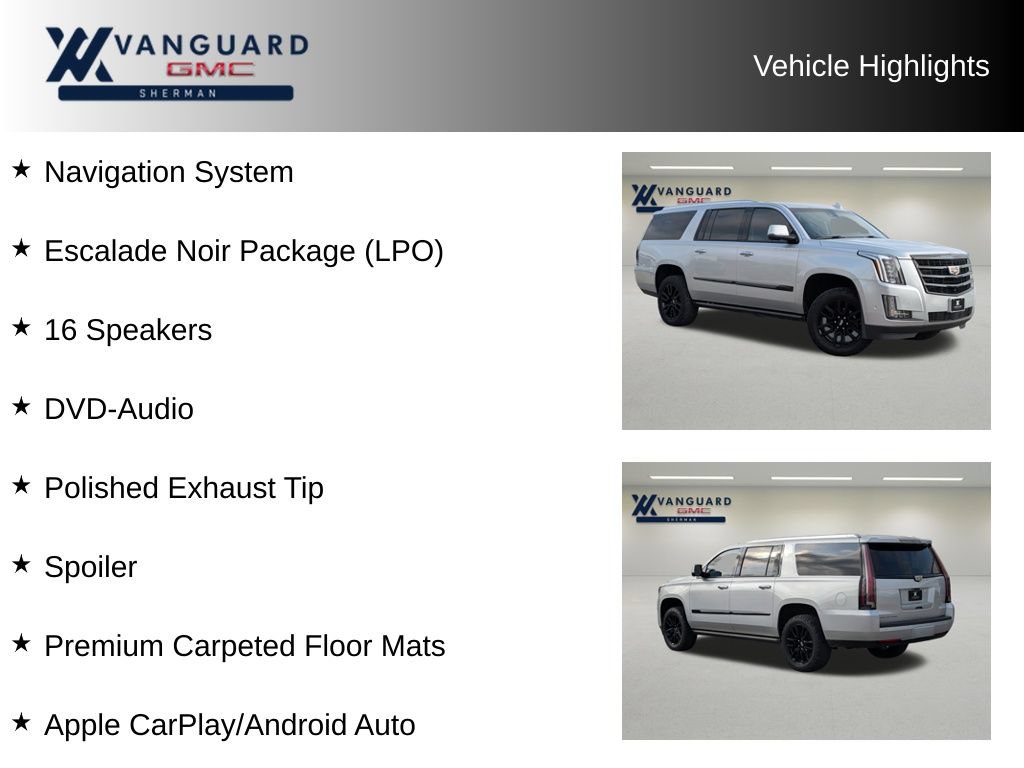 Used 2019 Cadillac Escalade ESV Premium Luxury w/ Escalade Sport Edition AWD/4WD image 11