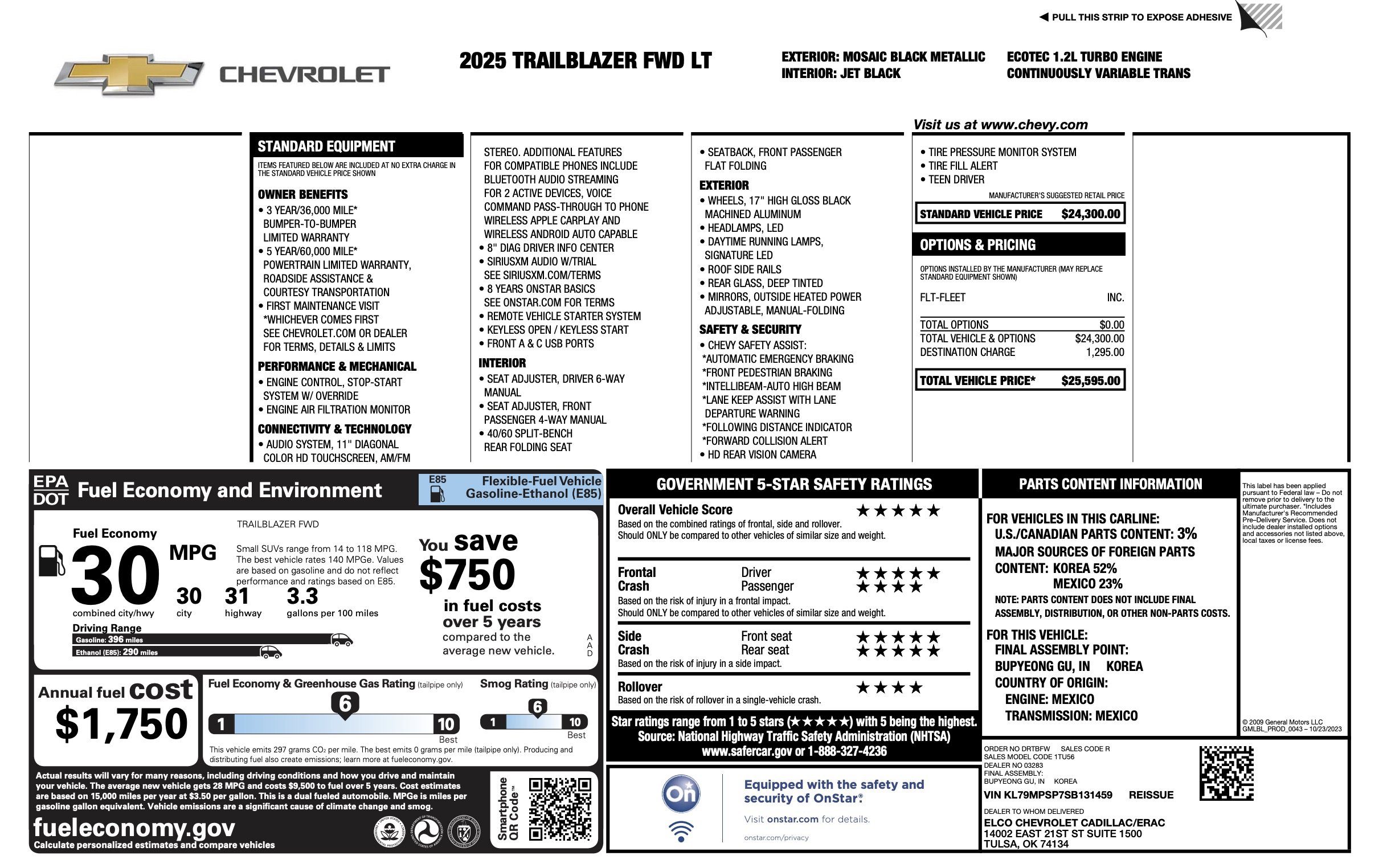 Used 2025 Chevrolet TrailBlazer LT image 5