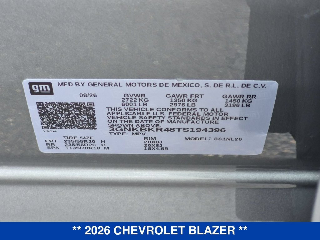 New 2026 Chevrolet Blazer RS w/ Driver Confidence II Package AWD/4WD image 34