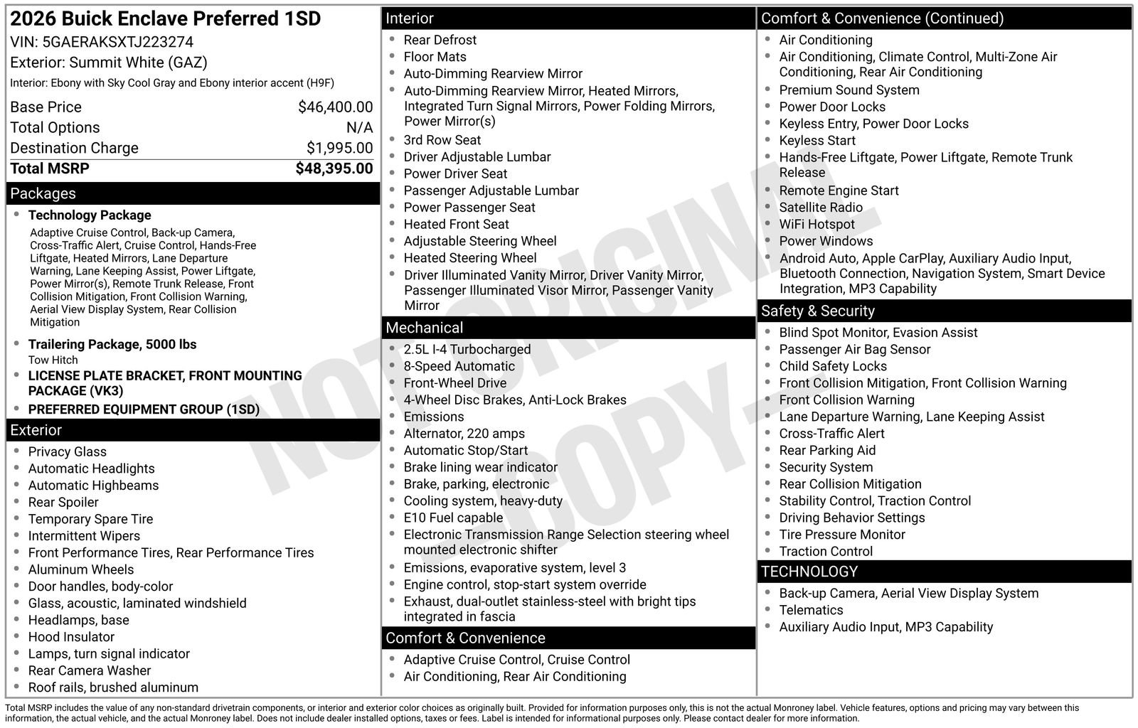 Certified 2026 Buick Enclave Preferred FWD image 39