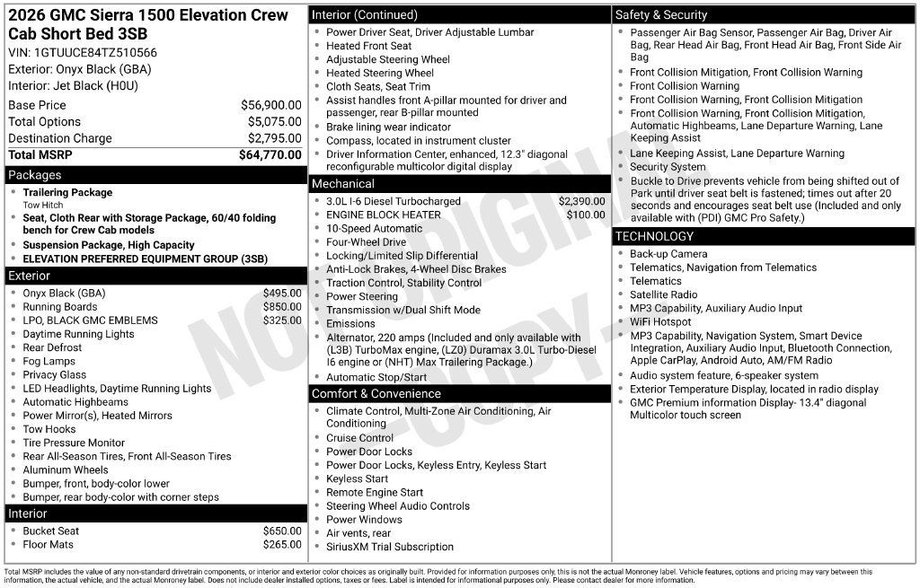 New 2026 GMC Sierra 1500 Elevation AWD/4WD image 11