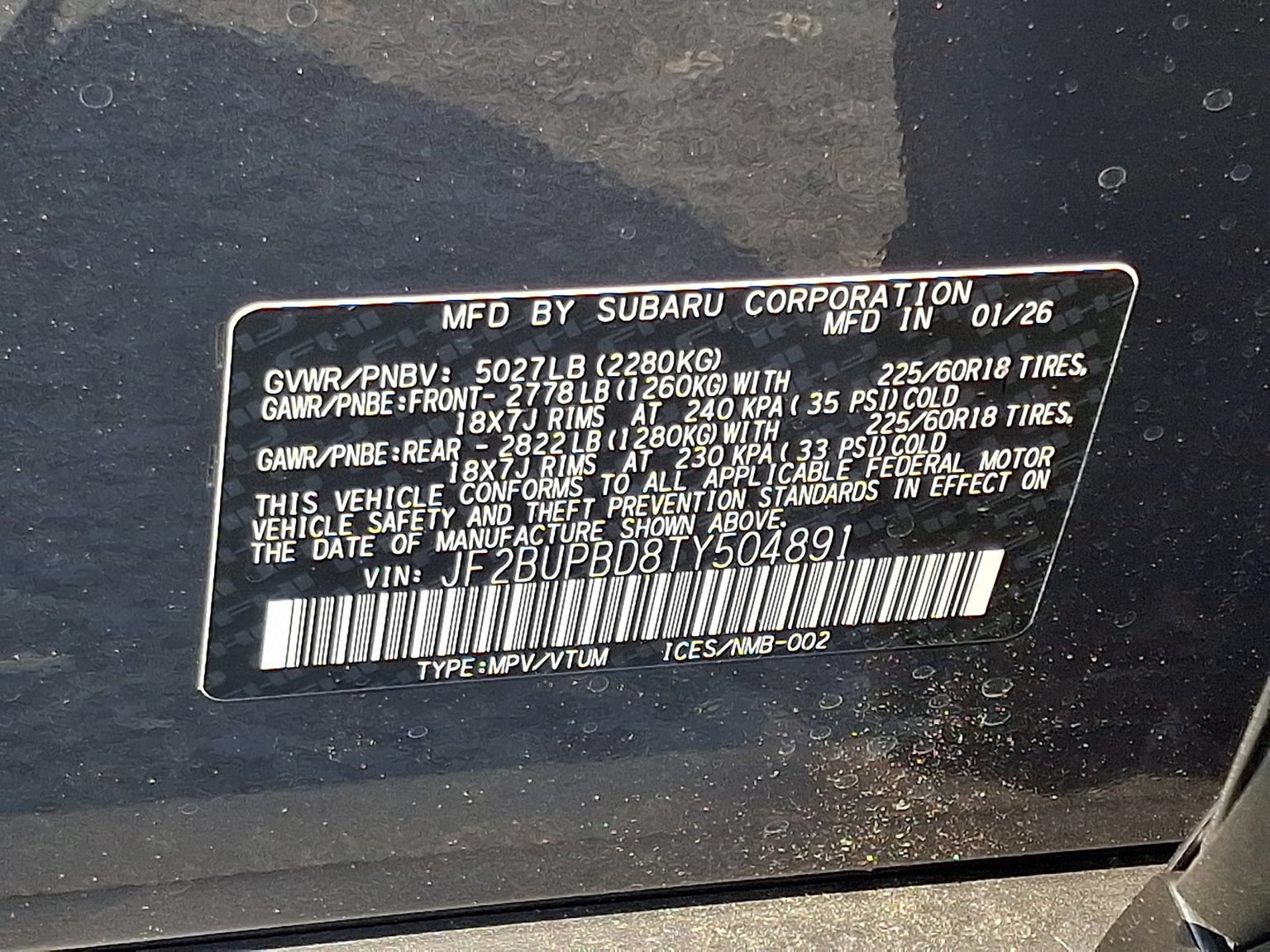 New 2026 Subaru Outback Premium AWD/4WD image 12