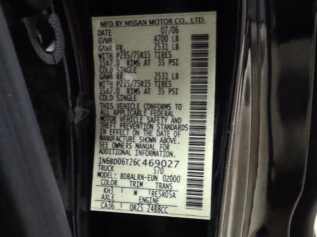 Used 2006 Nissan Frontier XE w/ (G01) XE Preferred Pkg image 29