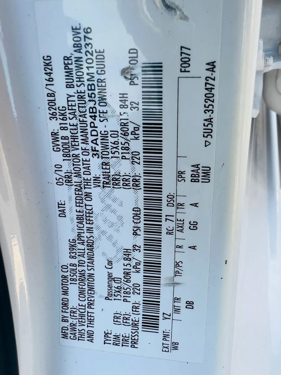 Used 2011 Ford Fiesta SE w/ 202A Rapid Spec Order Code image 23