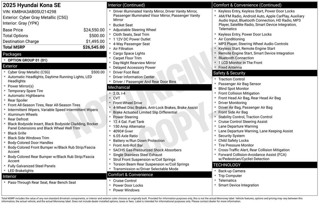 Certified 2025 Hyundai Kona SE image 31
