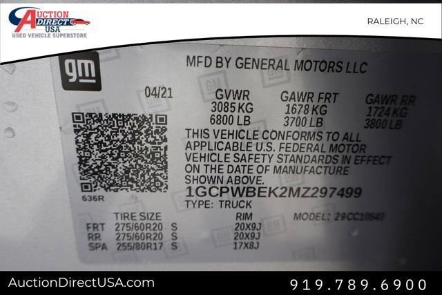 Used 2021 Chevrolet Silverado 1500 Custom image 19