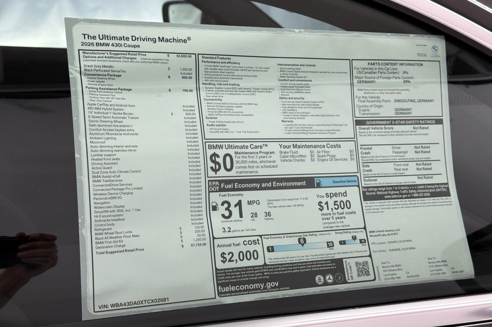 New 2026 BMW 430i Coupe w/ Parking Assistance Package image 29