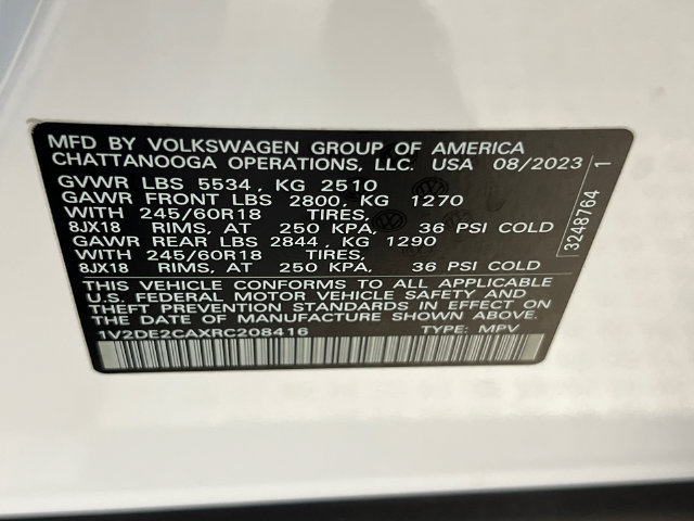 Certified 2024 Volkswagen Atlas Cross Sport SE FWD image 28