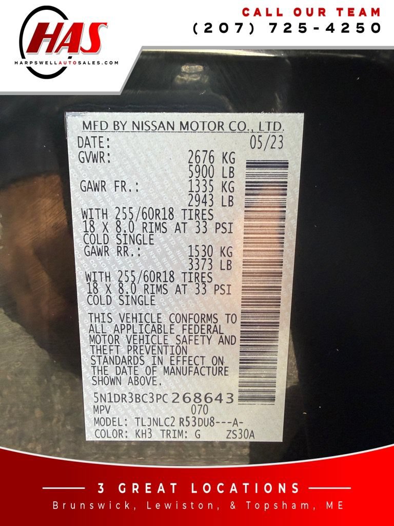 Used 2023 Nissan Pathfinder SV w/ Cargo Package AWD/4WD image 17