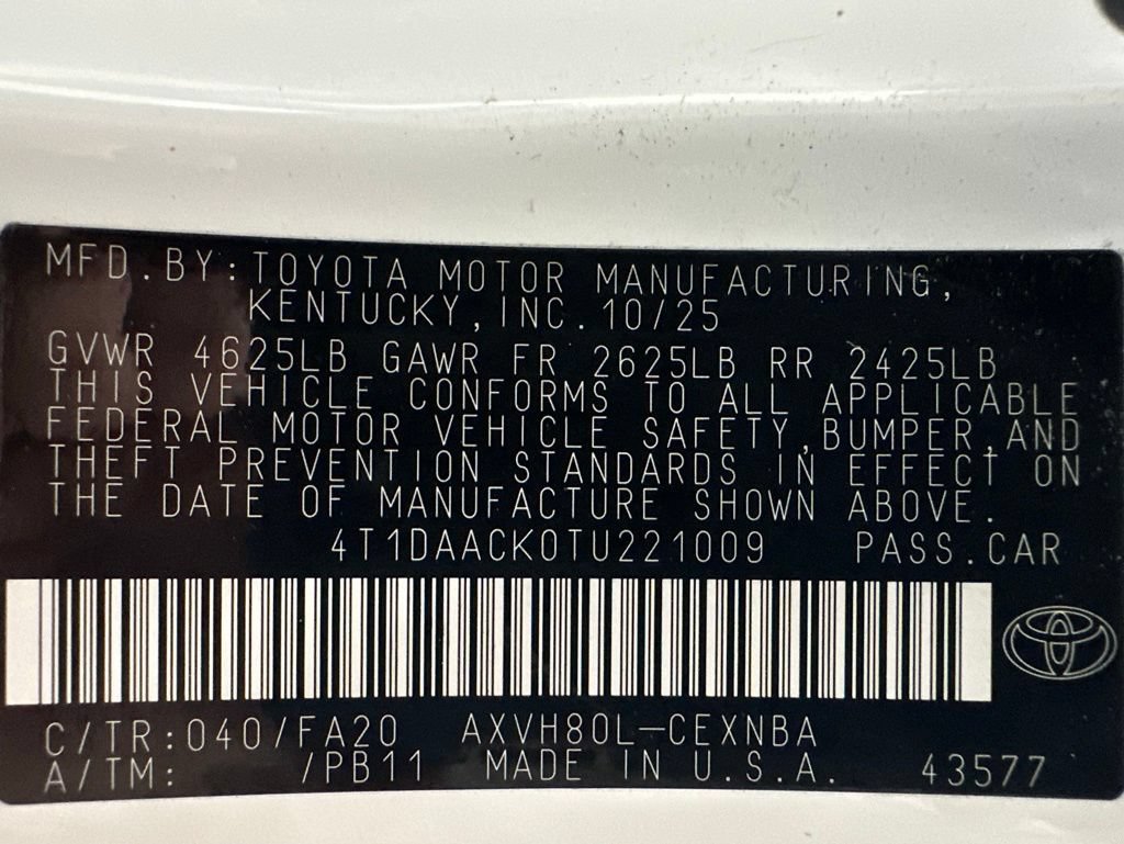 Used 2026 Toyota Camry LE FWD image 11