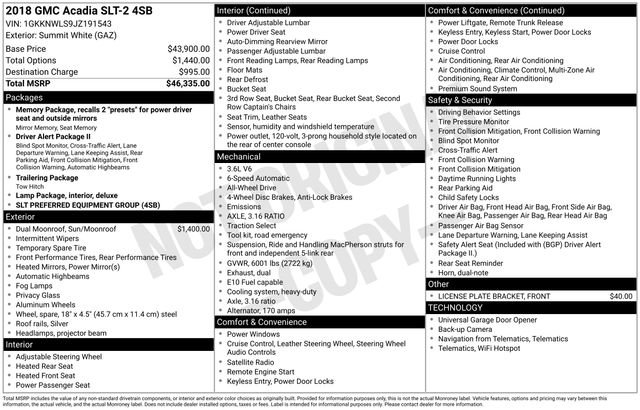 Used 2018 GMC Acadia SLT image 15