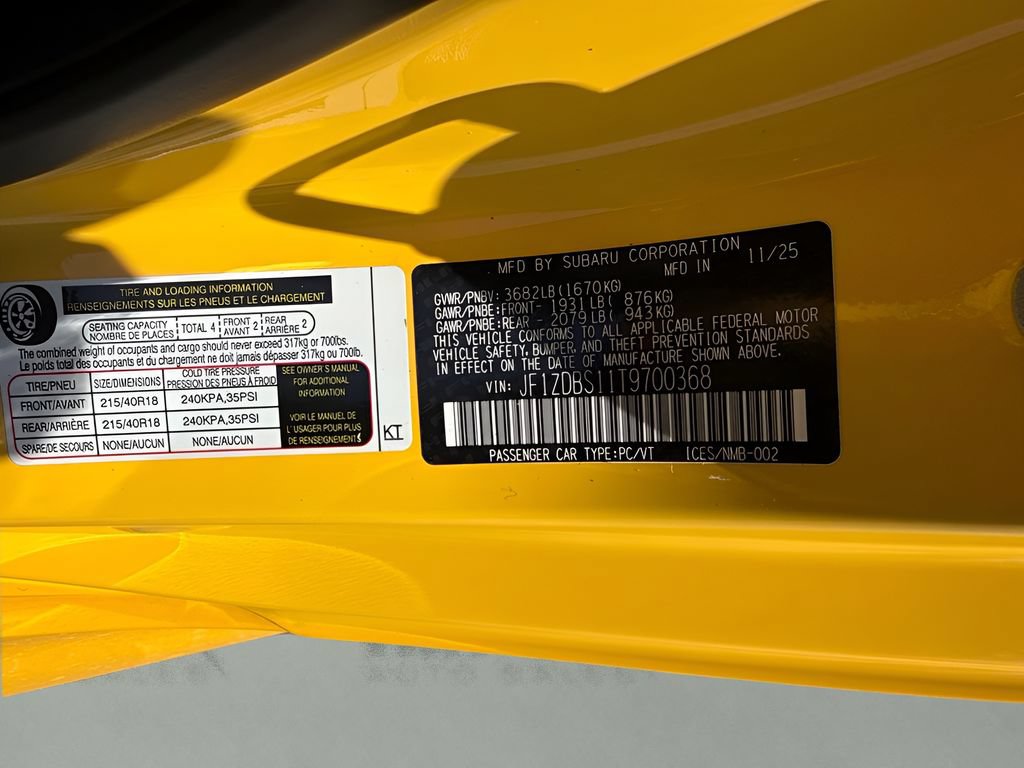 Used 2026 Subaru BRZ Series.Yellow RWD image 21