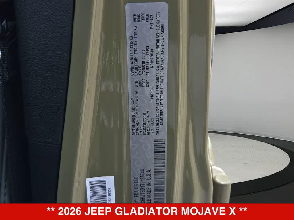 New 2026 Jeep Gladiator Mojave AWD/4WD image 36