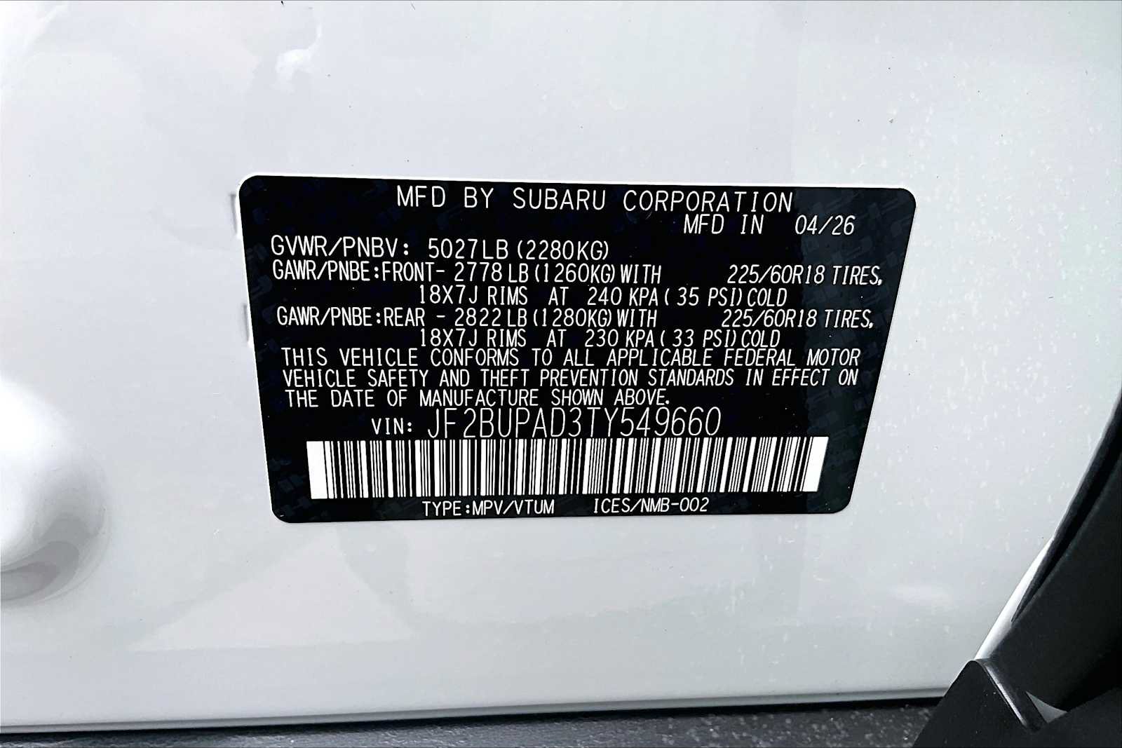 New 2026 Subaru Outback Premium AWD/4WD image 18