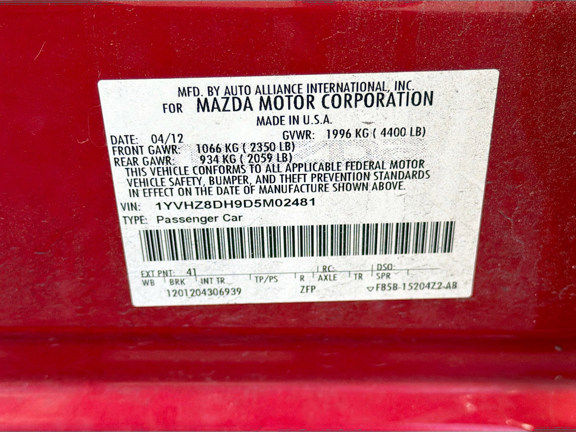 Used 2013 MAZDA MAZDA6 i Touring image 38