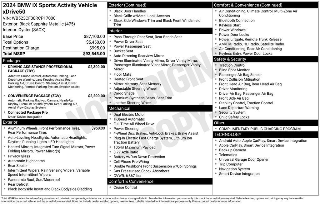 Certified 2024 BMW iX xDrive50 AWD/4WD image 6