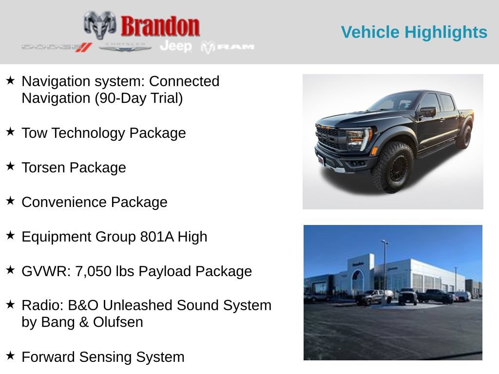 Used 2021 Ford F150 Raptor w/ Equipment Group 801A High AWD/4WD image 2