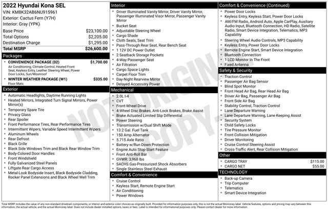 Used 2022 Hyundai Kona SEL w/ Convenience Package image 35
