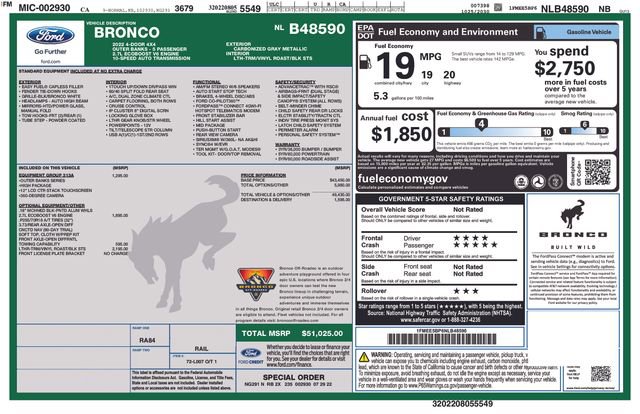 Used 2022 Ford Bronco Outer Banks image 45