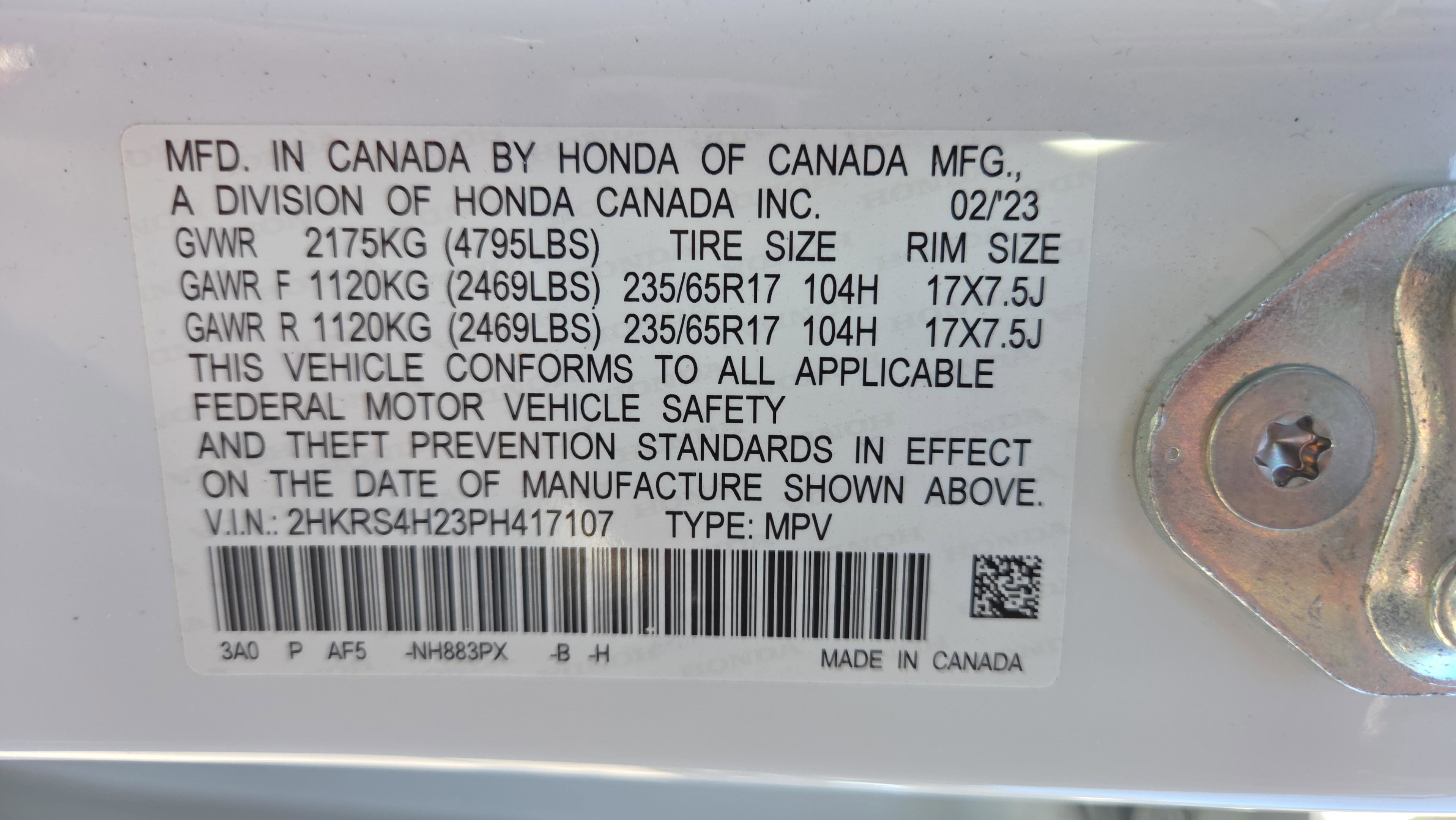 Certified 2023 Honda CR-V LX image 26