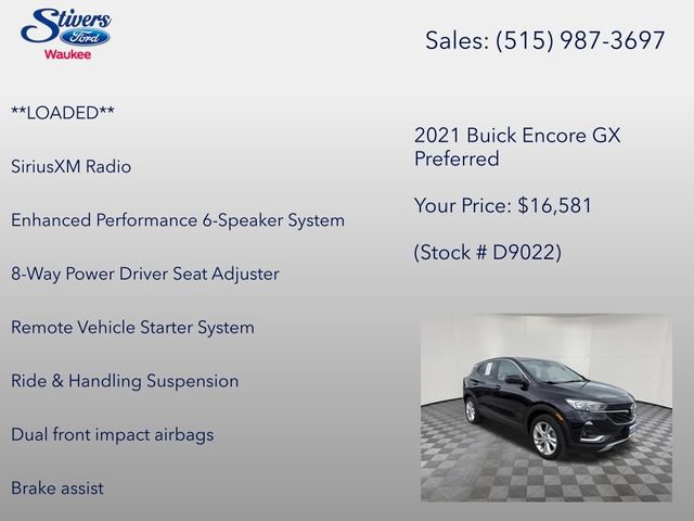 Used 2021 Buick Encore GX Preferred w/ Cold Weather Comfort Package AWD/4WD image 16