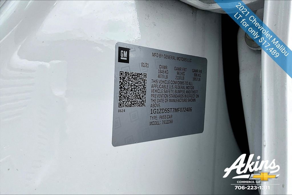 Used 2021 Chevrolet Malibu LT image 17