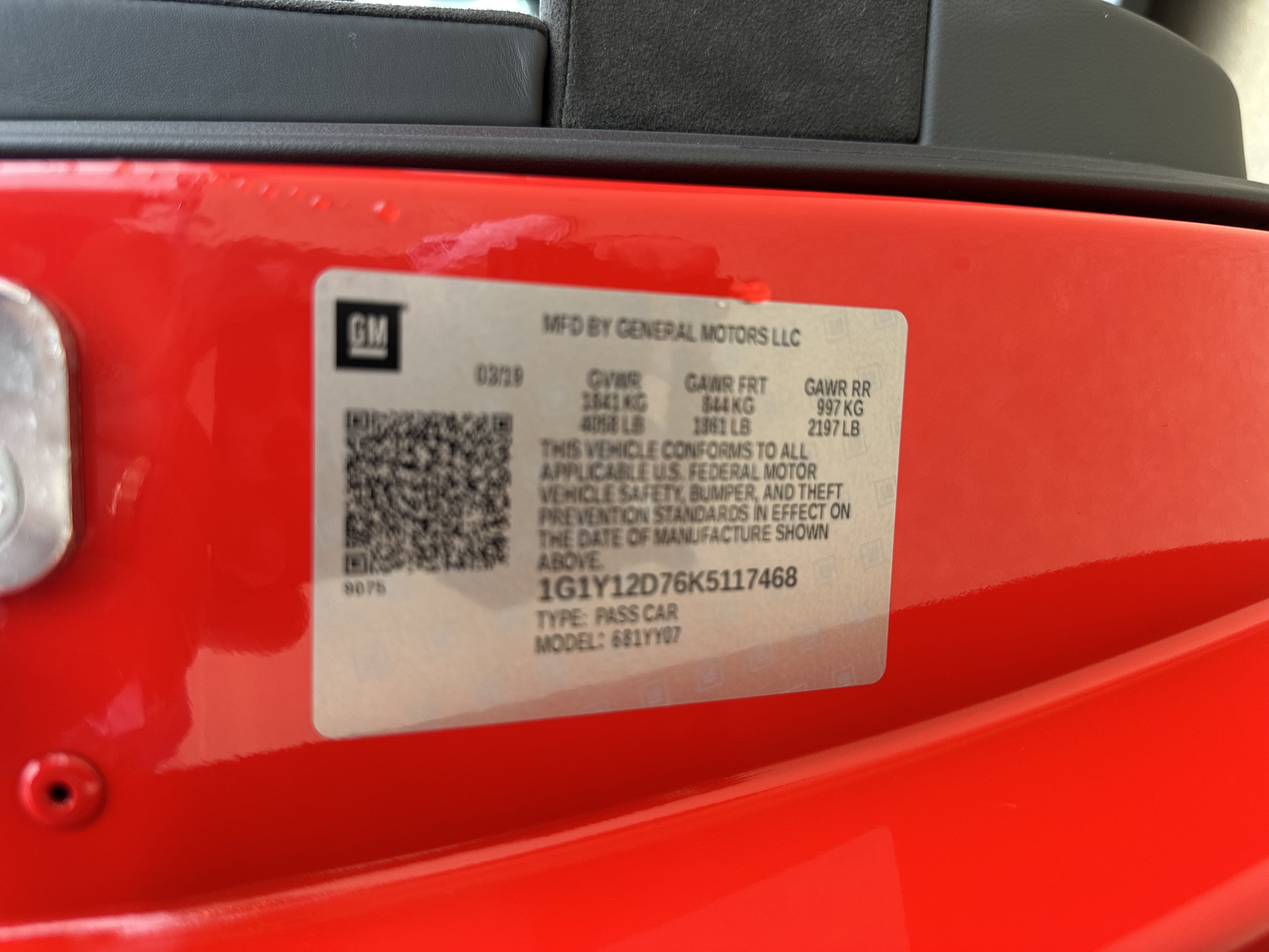 Certified 2019 Chevrolet Corvette Grand Sport RWD image 29